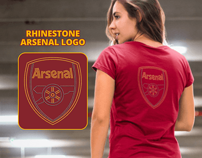 Arsenal FC logo rhinestone شعار نادي ارسنال ستراس حراري