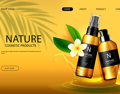 Natural Product Banner Design For Website Interface