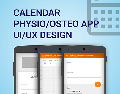 Calendar Physio/Osteo App - UI/UX Design