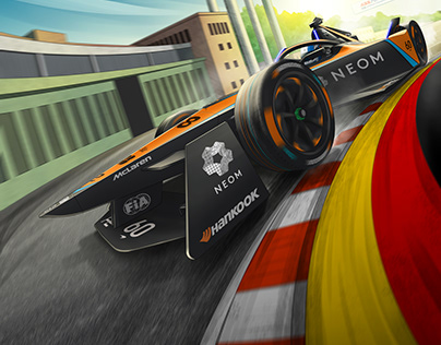 2023 Berlin E-Prix Poster For McLaren FE