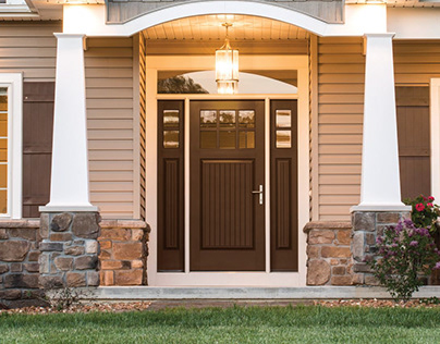 15 Amazing Front Door Color For Brown House