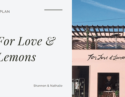 For Love & Lemons Pop-Up Store Concept