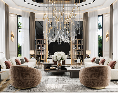 Majlis design of luxury villa in Arabie Saoudite