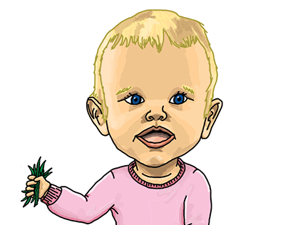"Myla Rhoades" Infant Caricature