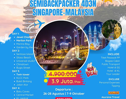 backpacker 4d3n singapore - malaysia