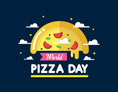 World Pizza Day Vector