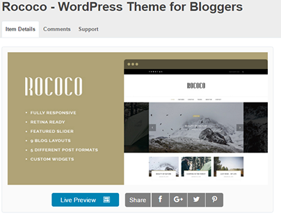 Rococo - WordPress Theme for Bloggers