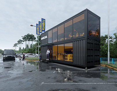 Fast food pavilion design Surgut v1