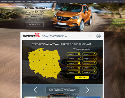 Opel Mokka page layout