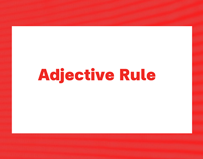 Adjective rule