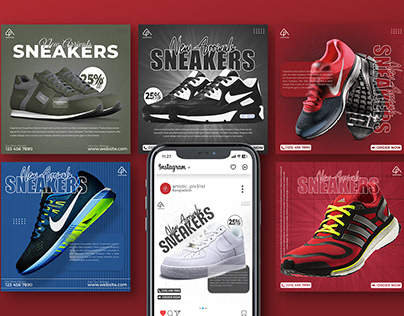 Shoe Social Media Post Design | Ads Design | Sneakers