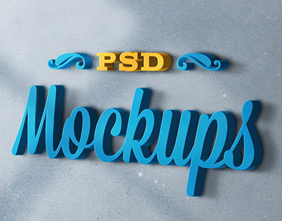3D Logo Mock-up Vol 3 (Free)
