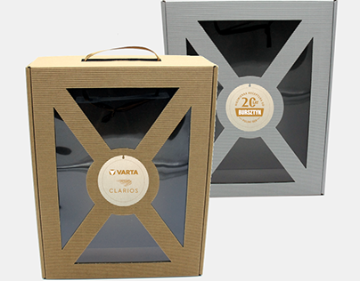 Pudełko prezentowe eco, białe z logo