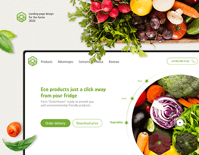 Landing page for the farm GreenHaven