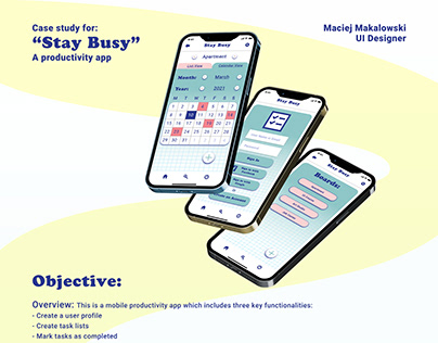 Stay Busy - Productivity App UI Case Study