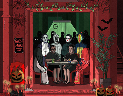Ghost Maps - Halloween Horror Poster Design