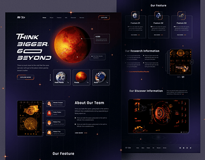 Space Travel & Research - Landing Page