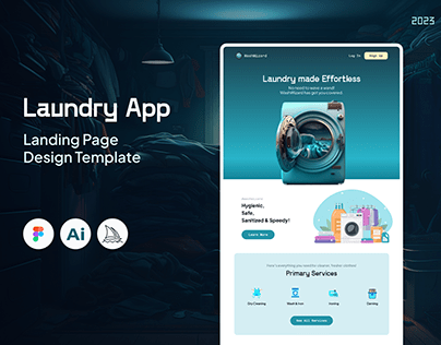 Landing Page Design - Laundry App