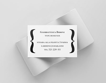 Business card design for Giambattista Bodoni