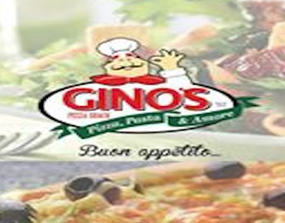 Gino's Pizza Menu Adobe Illustrator
