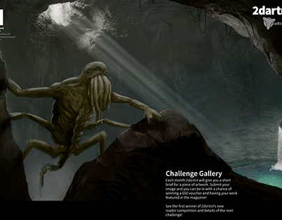 Cave Dwelling Creature- 2dArtist Magazine