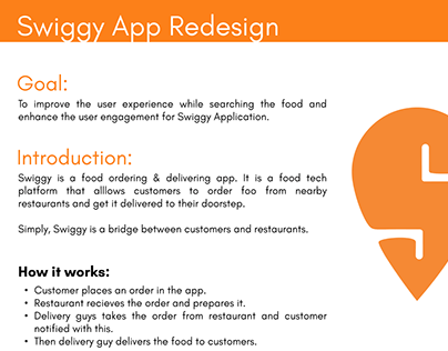 Swiggy App - Case study and redesign