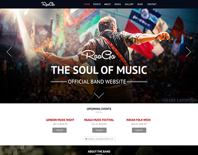 Raaga - Music & Band Website Template