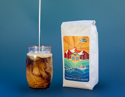 Kodiak Fish Co x Harborside Coffee Label