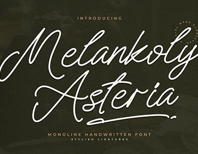 Melankoly Asteria - Monoline Handwritten Font