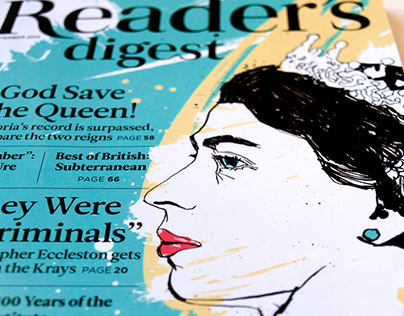 Reader's Digest front Cover & Lead feature illustration