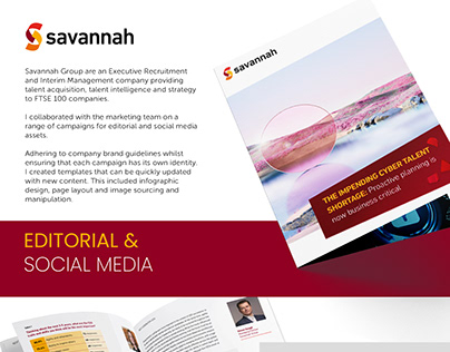 Savannah Group Editorial and Social graphic design