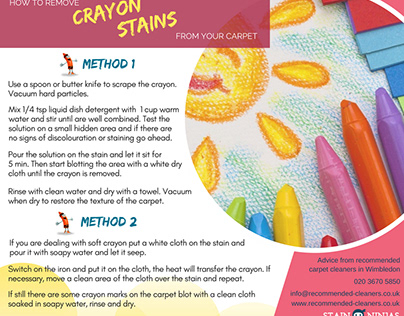 How to remove crayon stains from your carpet