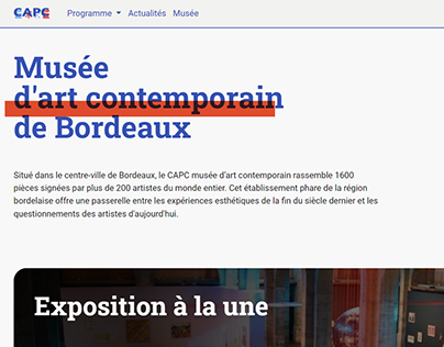 Refonte site CAPC Bordeaux