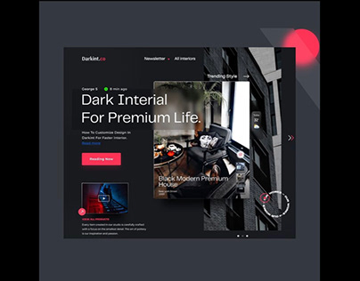 Dark Interial For Premium Life Darkint.co Landing