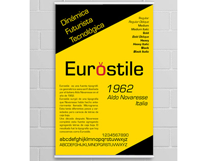 Eurostile typographic poster