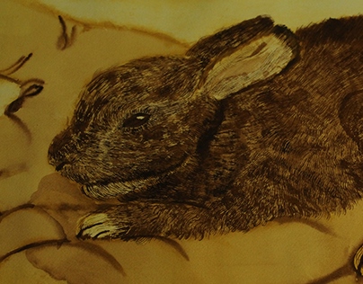Watercolor(birds and rabbits)Monochrome
