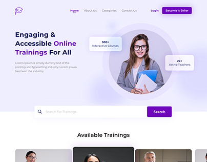 Online Trainings Website UI