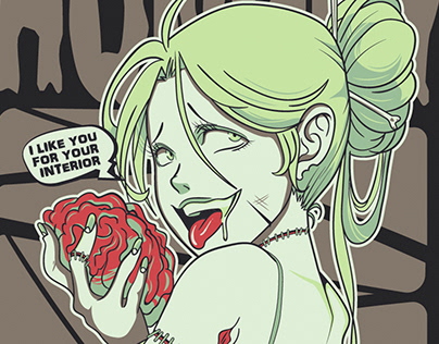 Zombie Girl Tales of horror for shirts