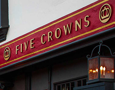 Five Crowns Restaurant Logo and Identity
