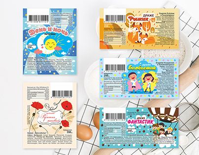 Design of confectionery labels
