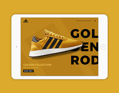 Adidas Iniki Goldenrod concept splash pages