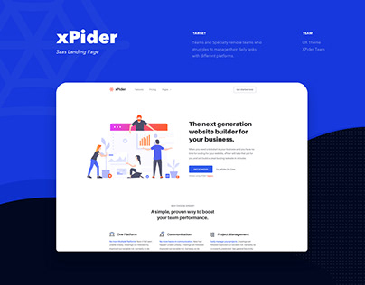 xPider - Saas Landing Page