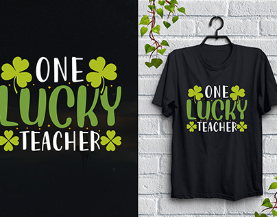 One Lucky Teacher T-Shirt Design