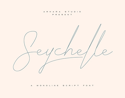 ARK Seychelle - Monoline Script Font