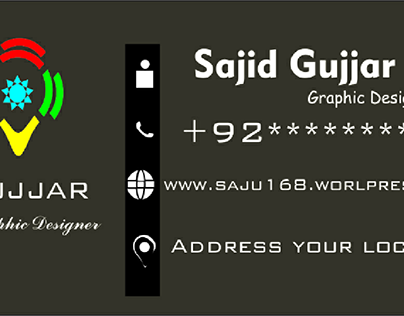 Dark business card design front and back