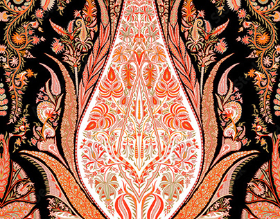 An ethnic floral paisley