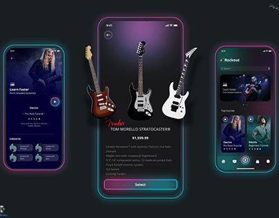 Guitar Mobile Application UI - UX Design