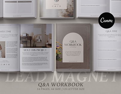 Q&A lead magnet - workbook template - CANVA