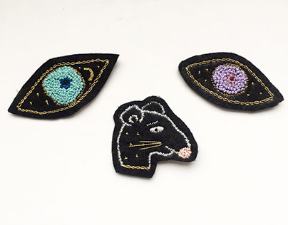 Hand made embroidered patches