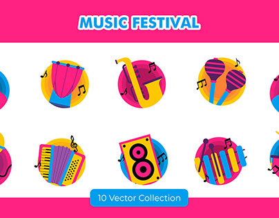 Music Festival Sticker Set